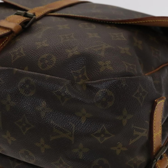 LOUIS VUITTON Monogram Saumur 35 Shoulder Bag M42254 LV Auth BA055