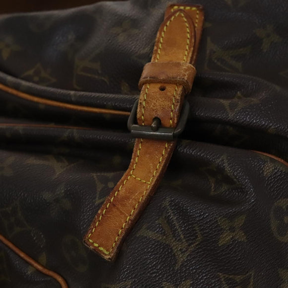 LOUIS VUITTON Monogram Saumur 35 Shoulder Bag M42254 LV Auth BA055