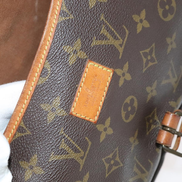 LOUIS VUITTON Monogram Saumur 35 Shoulder Bag M42254 LV Auth BA055