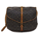 LOUIS VUITTON Monogram Saumur 35 Shoulder Bag M42254 LV Auth BA055-13