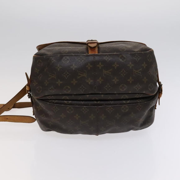 LOUIS VUITTON Monogram Saumur 35 Shoulder Bag M42254 LV Auth BA055