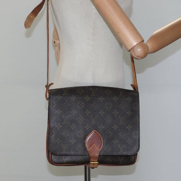 LOUIS VUITTON Monogram Cartouchiere MM Shoulder Bag M51253 LV Auth BA061