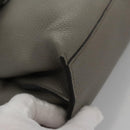 GUCCI Bamboo Hand Bag Leather 2way Gray 370831 Auth BA091-10