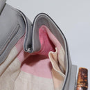 GUCCI Bamboo Hand Bag Leather 2way Gray 370831 Auth BA091-17