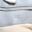 GUCCI Bamboo Hand Bag Leather 2way Gray 370831 Auth BA091-21