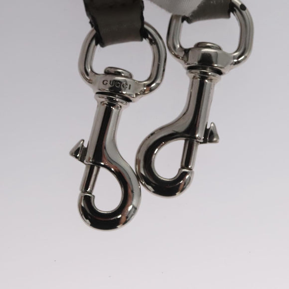 GUCCI Bamboo Hand Bag Leather 2way Gray 370831 Auth BA091