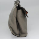 GUCCI Bamboo Hand Bag Leather 2way Gray 370831 Auth BA091-5