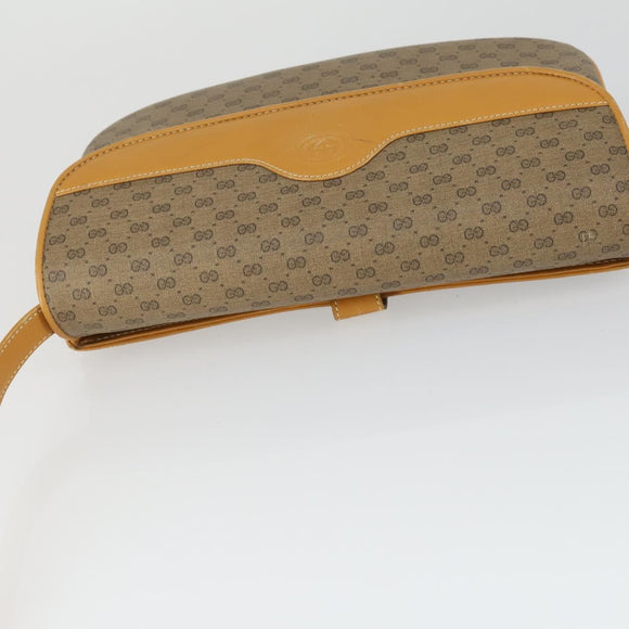 GUCCI Micro GG Supreme Shoulder Bag PVC Beige Gold 004 106 0024 Auth BA10006
