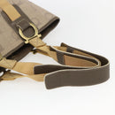 Salvatore Ferragamo Gancini Hand Bag Canvas Beige Gold Auth BA10007-7