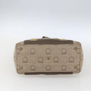 Salvatore Ferragamo Gancini Hand Bag Canvas Beige Gold Auth BA10007-5