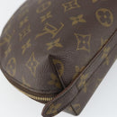 LOUIS VUITTON Monogram Trousse Demi Ronde Cosmetic Pouch M47520 LV Auth BA10019-16