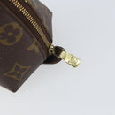 LOUIS VUITTON Monogram Trousse Demi Ronde Cosmetic Pouch M47520 LV Auth BA10019-8