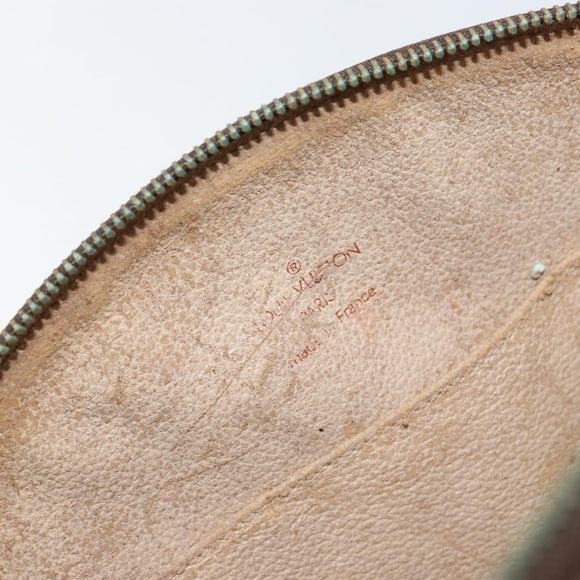 LOUIS VUITTON Monogram Trousse Demi Ronde Cosmetic Pouch M47520 LV Auth BA10019