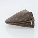 LOUIS VUITTON Monogram Trousse Demi Ronde Cosmetic Pouch M47520 LV Auth BA10019-4