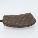 LOUIS VUITTON Monogram Trousse Demi Ronde Cosmetic Pouch M47520 LV Auth BA10019-5
