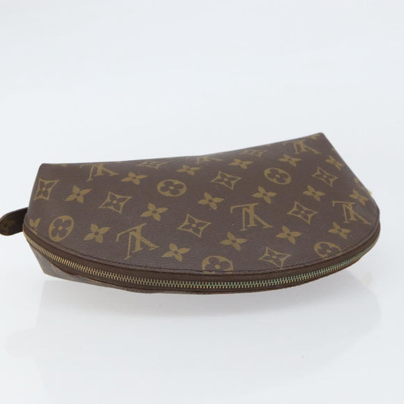 LOUIS VUITTON Monogram Trousse Demi Ronde Cosmetic Pouch M47520 LV Auth BA10019