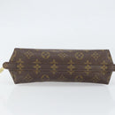 LOUIS VUITTON Monogram Trousse Demi Ronde Cosmetic Pouch M47520 LV Auth BA10019-6
