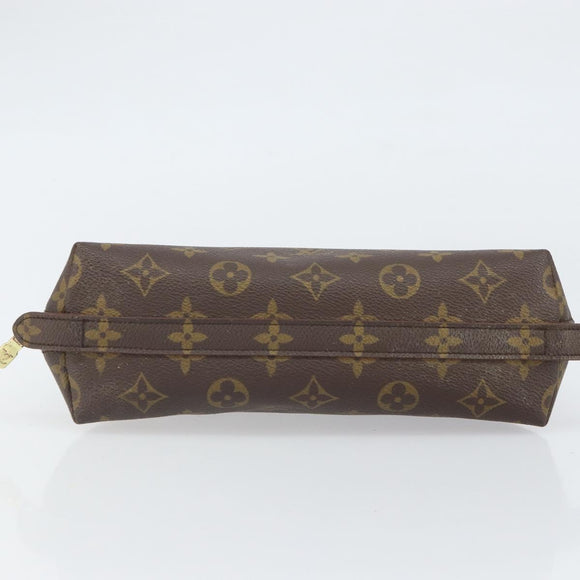 LOUIS VUITTON Monogram Trousse Demi Ronde Cosmetic Pouch M47520 LV Auth BA10019