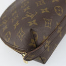 LOUIS VUITTON Monogram Trousse Demi Ronde Cosmetic Pouch M47520 LV Auth BA10019-14