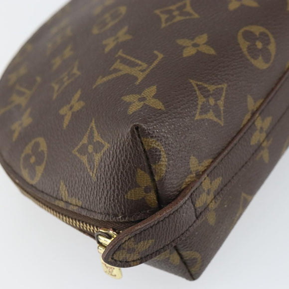LOUIS VUITTON Monogram Trousse Demi Ronde Cosmetic Pouch M47520 LV Auth BA10019