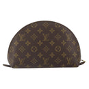 LOUIS VUITTON Monogram Trousse Demi Ronde Cosmetic Pouch M47520 LV Auth BA10020-2