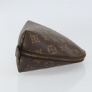LOUIS VUITTON Monogram Trousse Demi Ronde Cosmetic Pouch M47520 LV Auth BA10020-3