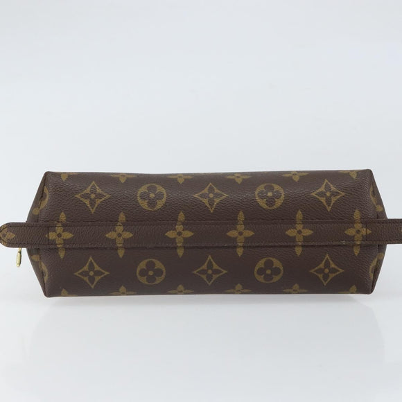 LOUIS VUITTON Monogram Trousse Demi Ronde Cosmetic Pouch M47520 LV Auth BA10020