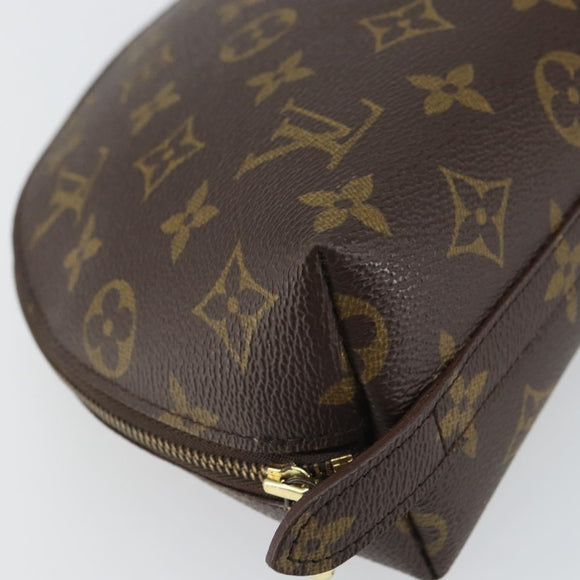 LOUIS VUITTON Monogram Trousse Demi Ronde Cosmetic Pouch M47520 LV Auth BA10020