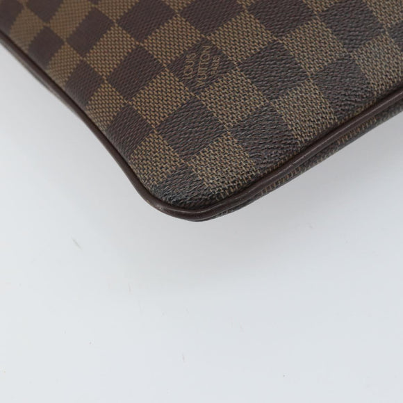 LOUIS VUITTON Damier Ebene Pochette Merwiel Umhängetasche N51127 LV Auth BA10021