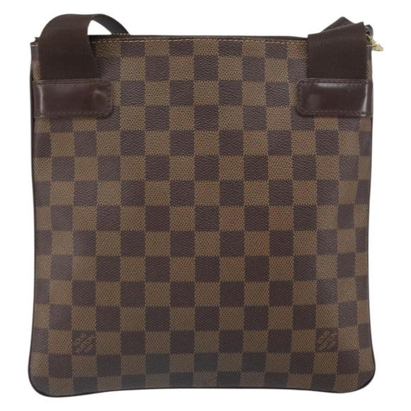 LOUIS VUITTON Damier Ebene Pochette Merwiel Shoulder Bag N51127 LV Auth BA10021