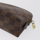 LOUIS VUITTON Damier Ebene Pochette Cosmetic PM Pouch N47516 LV Auth BA10024-16