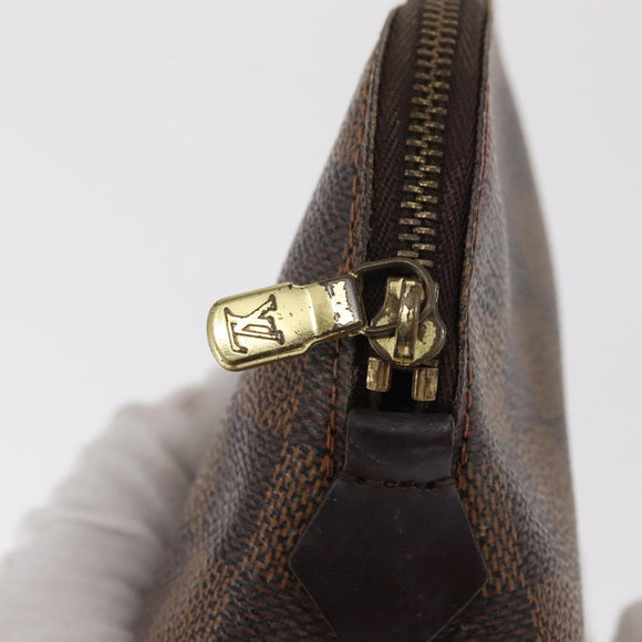 LOUIS VUITTON Damier Ebene Pochette Cosmetic PM Pouch N47516 LV Auth BA10024