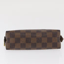 LOUIS VUITTON Damier Ebene Pochette Cosmetic PM Pouch N47516 LV Auth BA10024-6