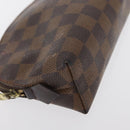 LOUIS VUITTON Damier Ebene Pochette Cosmetic PM Pouch N47516 LV Auth BA10024-7