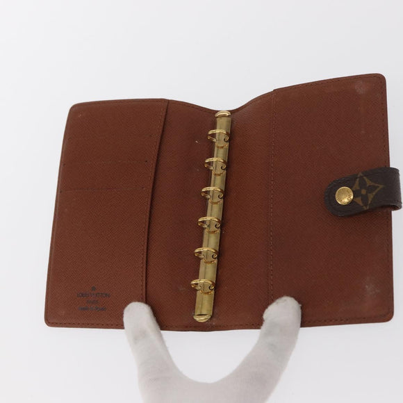 LOUIS VUITTON Monogram Agenda PM Tagesplaner Hülle R20005 LV Auth BA10027
