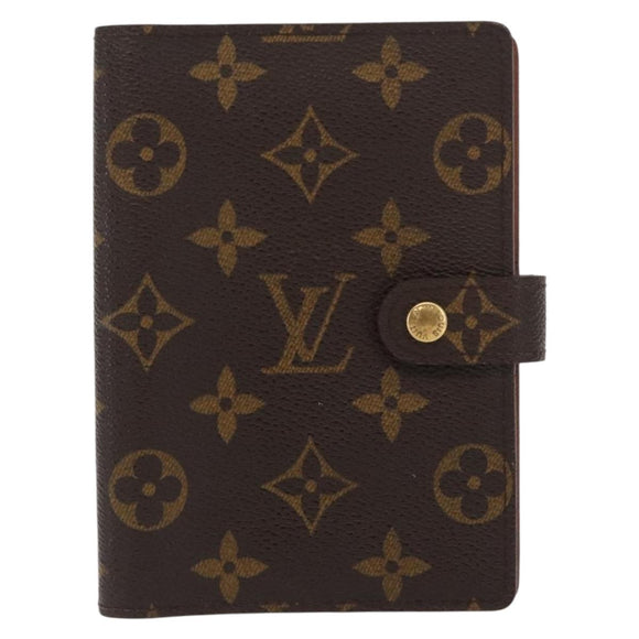 LOUIS VUITTON Monogram Agenda PM Tagesplaner Hülle R20005 LV Auth BA10027
