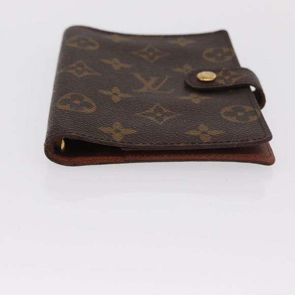 LOUIS VUITTON Monogram Agenda PM Tagesplaner Hülle R20005 LV Auth BA10027