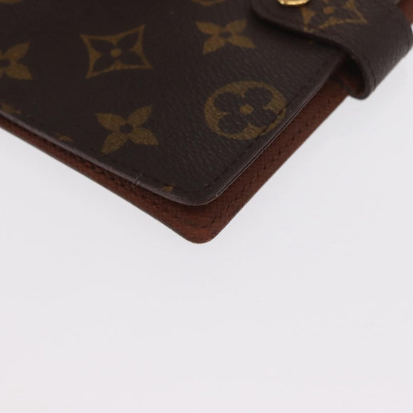 LOUIS VUITTON Monogram Agenda PM Tagesplaner Hülle R20005 LV Auth BA10027