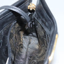 Salvatore Ferragamo Shoulder Bag Leather Black Gold Auth BA1003-11