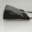 Salvatore Ferragamo Shoulder Bag Leather Black Gold Auth BA1003-4
