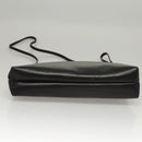 Salvatore Ferragamo Shoulder Bag Leather Black Gold Auth BA1003-5