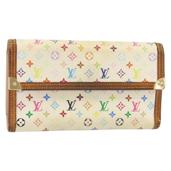 LOUIS VUITTON Multicolor Porte Tresor International Wallet M92659 Auth BA10030