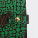 LOUIS VUITTON Yayoi Kusama Agenda PM Day Planner Cover Green R21133 Auth BA10034-17