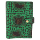 LOUIS VUITTON Yayoi Kusama Agenda PM Day Planner Cover Green R21133 Auth BA10034-13