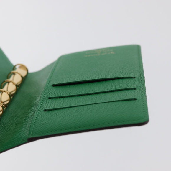 LOUIS VUITTON Yayoi Kusama Agenda PM Day Planner Cover Green R21133 Auth BA10034