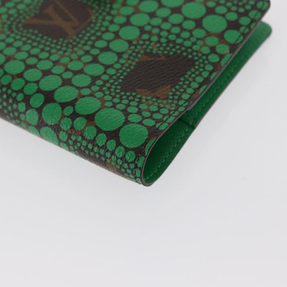 LOUIS VUITTON Yayoi Kusama Agenda PM Day Planner Cover Green R21133 Auth BA10034