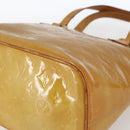 LOUIS VUITTON Monogram Vernis Houston Hand Bag Beige M91004 LV Auth BA10039-9