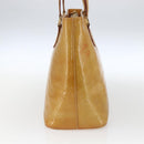 LOUIS VUITTON Monogram Vernis Houston Hand Bag Beige M91004 LV Auth BA10039-4