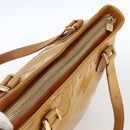 LOUIS VUITTON Monogram Vernis Houston Hand Bag Beige M91004 LV Auth BA10039-6