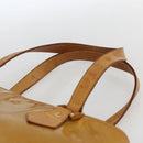 LOUIS VUITTON Monogram Vernis Houston Hand Bag Beige M91004 LV Auth BA10039-8